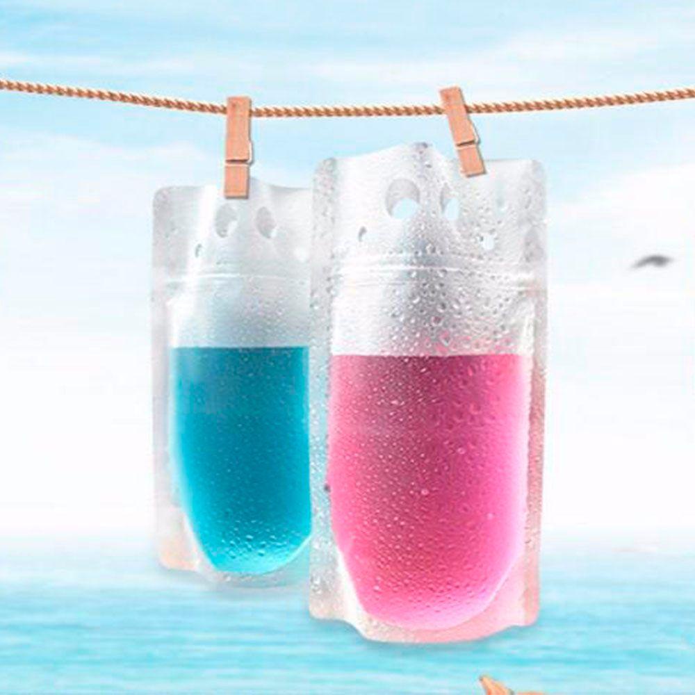 Set 10 Túi Nhựa Đựng Đồ Uống Màu Cà Phê Mờ