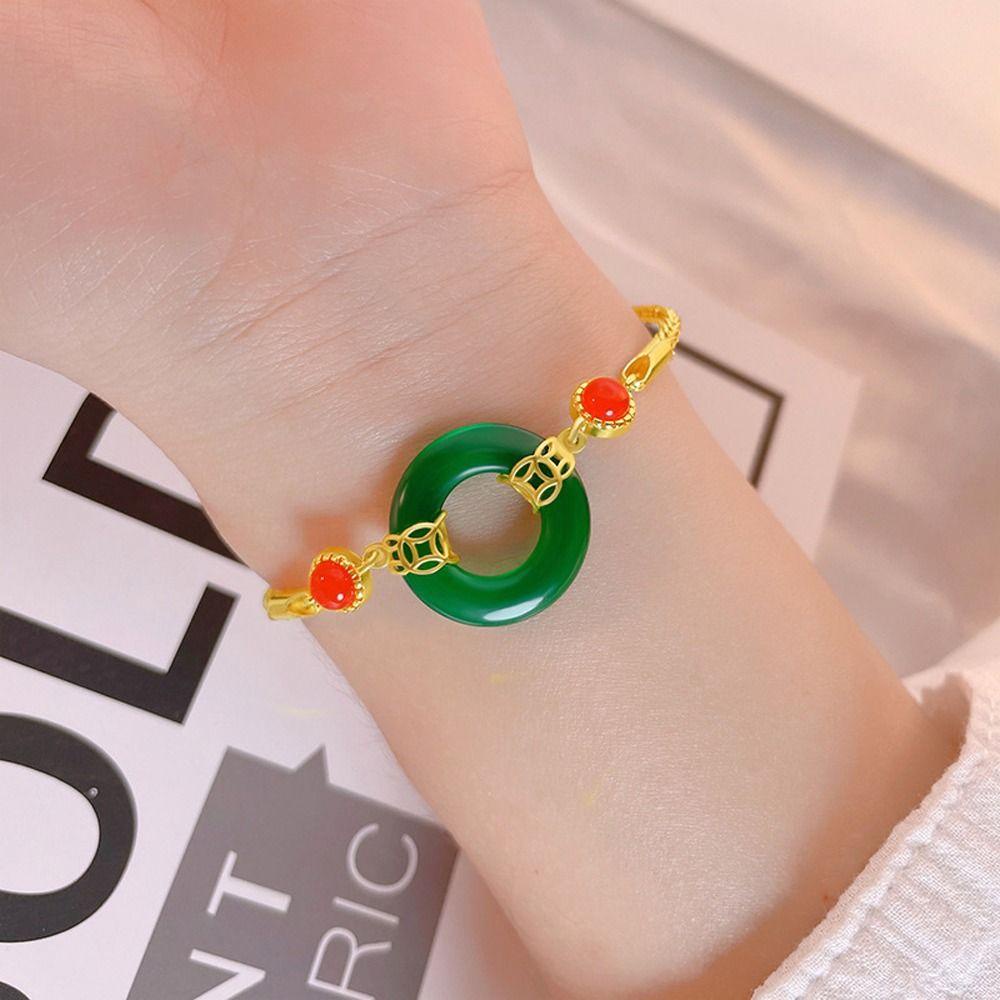 FORBETTER Vòng Tay Dây Xích Bằng Thép Titanium Nhiều Màu Sắc Phong Cách Vintage Dành Cho Nữ
