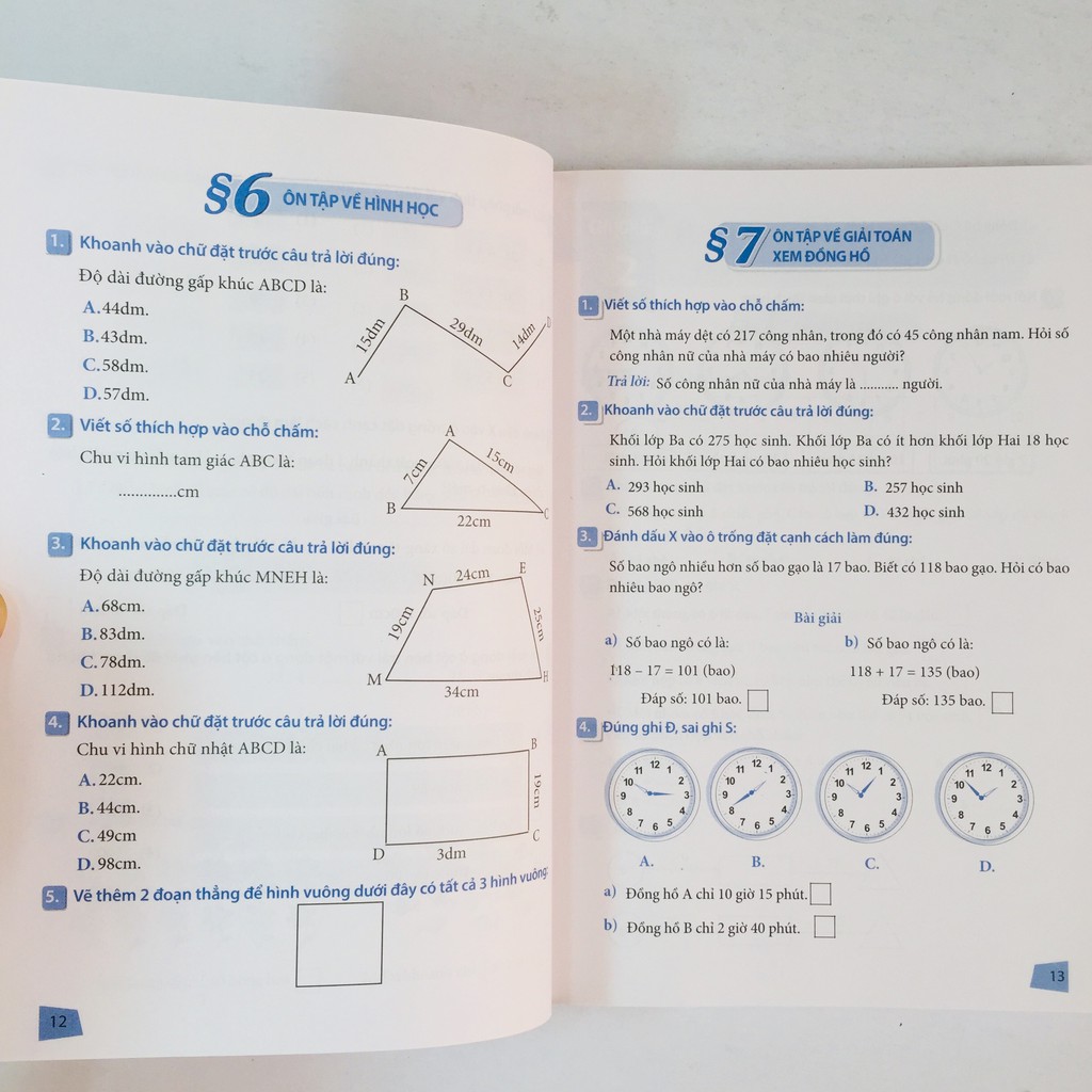 Sách – Bài Tập Trắc Nghiệm và Đề Tự Kiểm Tra Toán 3