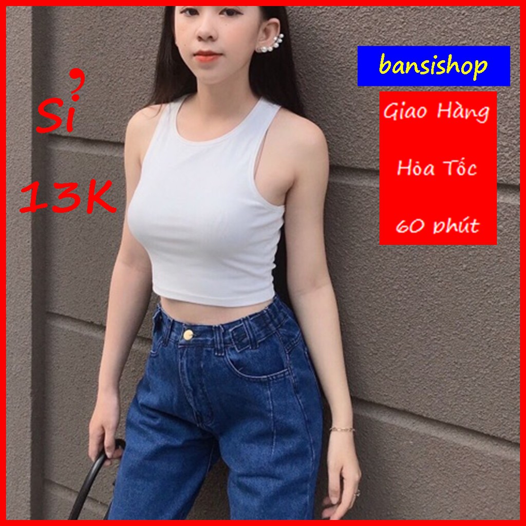 Áo Croptop ba lỗ ngược chất mềm mịn Bán Sỉ Shop