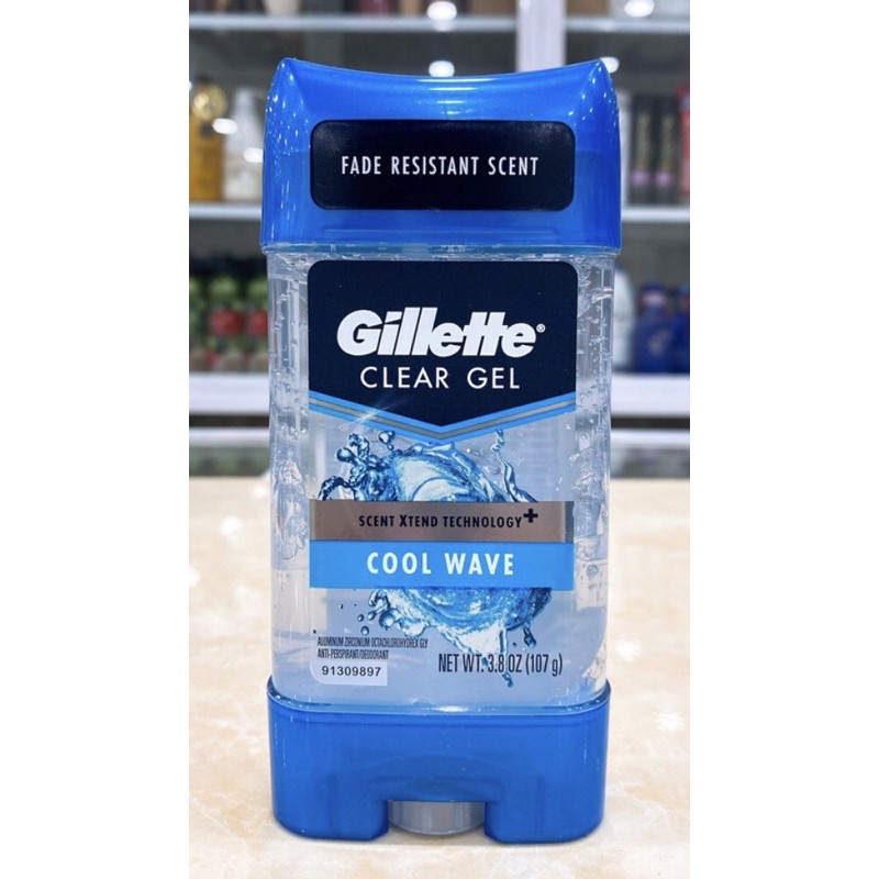 (USA 107g) Lăn khử mùi nam Gillette Clear Gel.