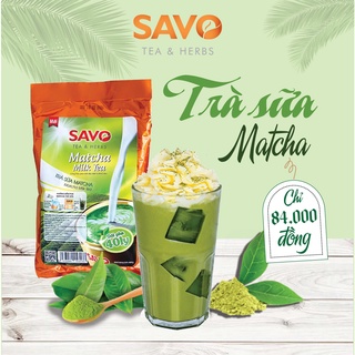 SAVO TRÀ SỮA HÒA TAN - VỊ MATCHA (Túi 600g)