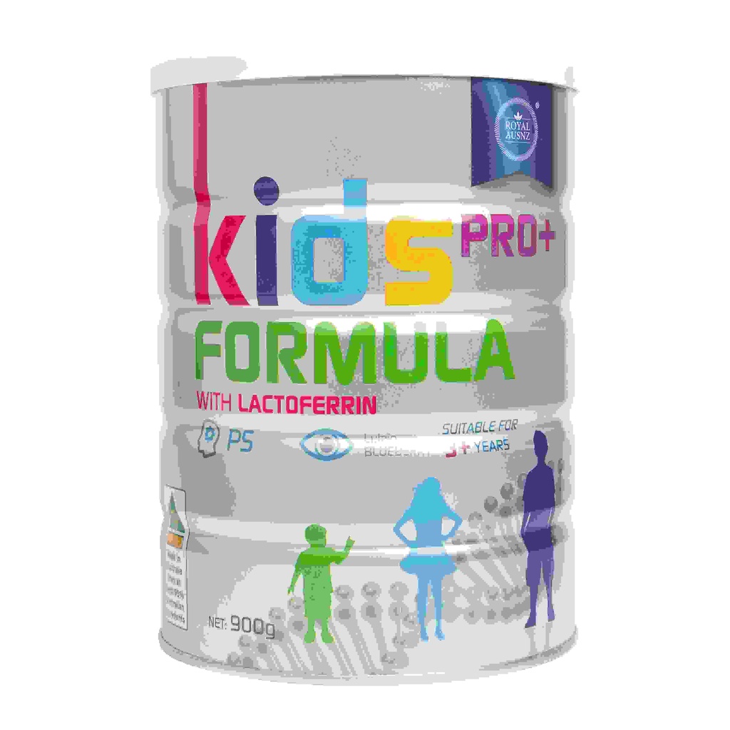 Sữa Bột Hoàng Gia Úc Royal Ausnz Kids Pro+ Formula With Lactoferrin Bổ Sung Dưỡng Chất Cho Trẻ Từ 3 Tuổi 900g