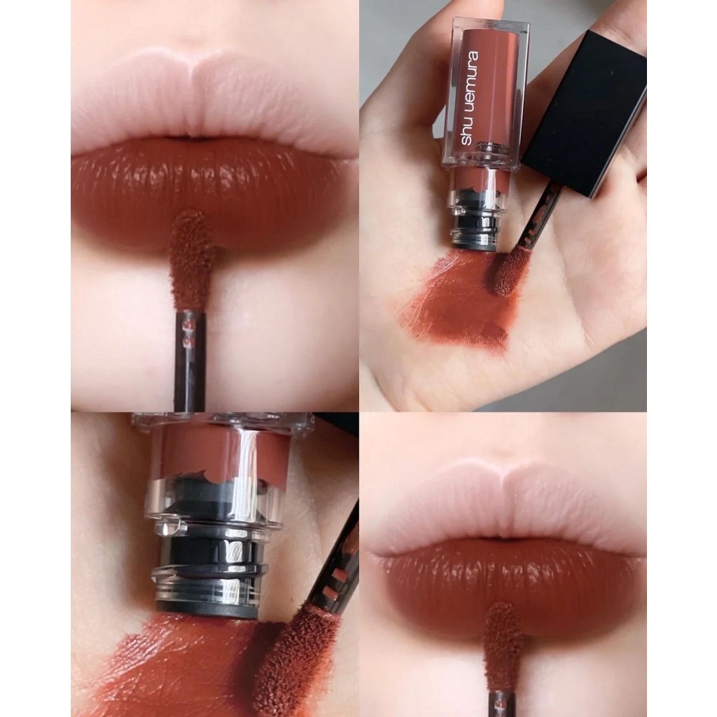 Son Kem Shu Uemura Kinu Cream KC BR793 - Đỏ Nâu Caramel và KC RD176 - Đỏ Hồng Đất  - KC OR599 - Cam Cháy