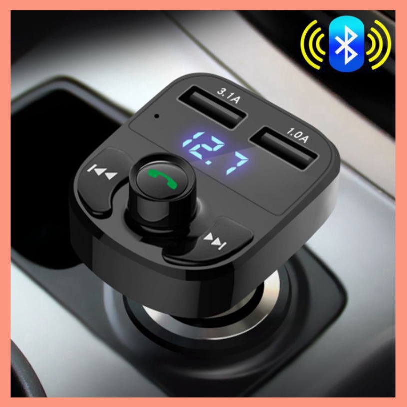 Tẩu Nghe Nhạc Bluetooth Kiêm Sạc Điện Thoại Đa Năng Cho Ô Tô Xe Hơi Hyundai HY-82 (Hỗ trợ chơi nhạc thẻ nhớ và USB)