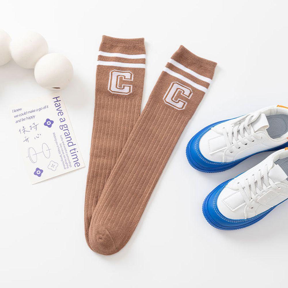 Đôi Vớ Cotton Cao Đến Đầu Gối In Chữ Tiếng Anh Thoải Mái Thời Trang Cho Bé