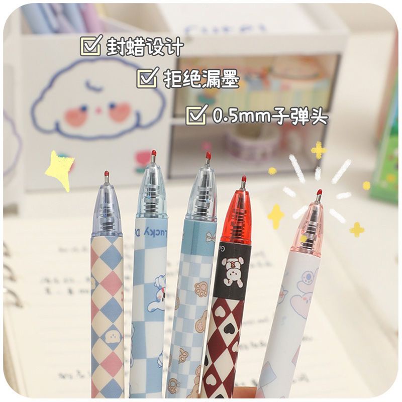 Bút Bi Mực Đen Dạng Nhấn Nhanh Khô Tiện Dụng Cho Học Sinh