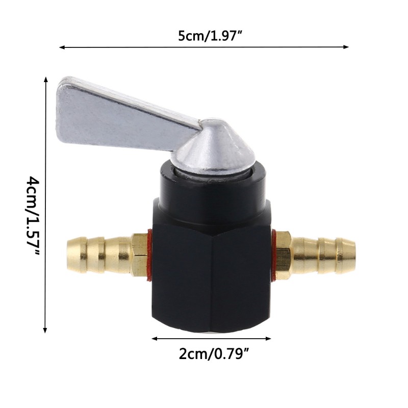 chin Universal 6mm In-Line Petrol / Fuel Tap Motorcycle On-OFF Petcock Fuel Switch