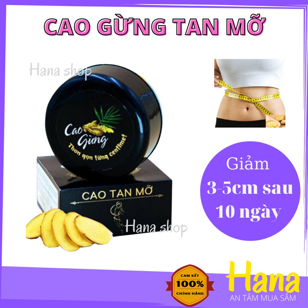 Cao gừng tan mỡ Thiên Nhiên Việt,cao gừng Cát Tường, kem tan mỡ bụng