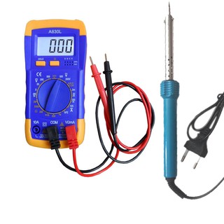 Đồng hồ đo vạn năng Digital Multimeter A830L kèm Mỏ hàn chì 60w