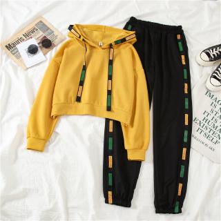 Bộ Áo Sweater Dài Tay + Quần Harem Lưng Cao Xinh Xắn Dành Cho Nữ