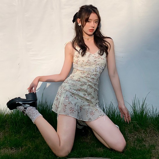 Đầm dáng ôm hoa nhí nữ Emilyshop