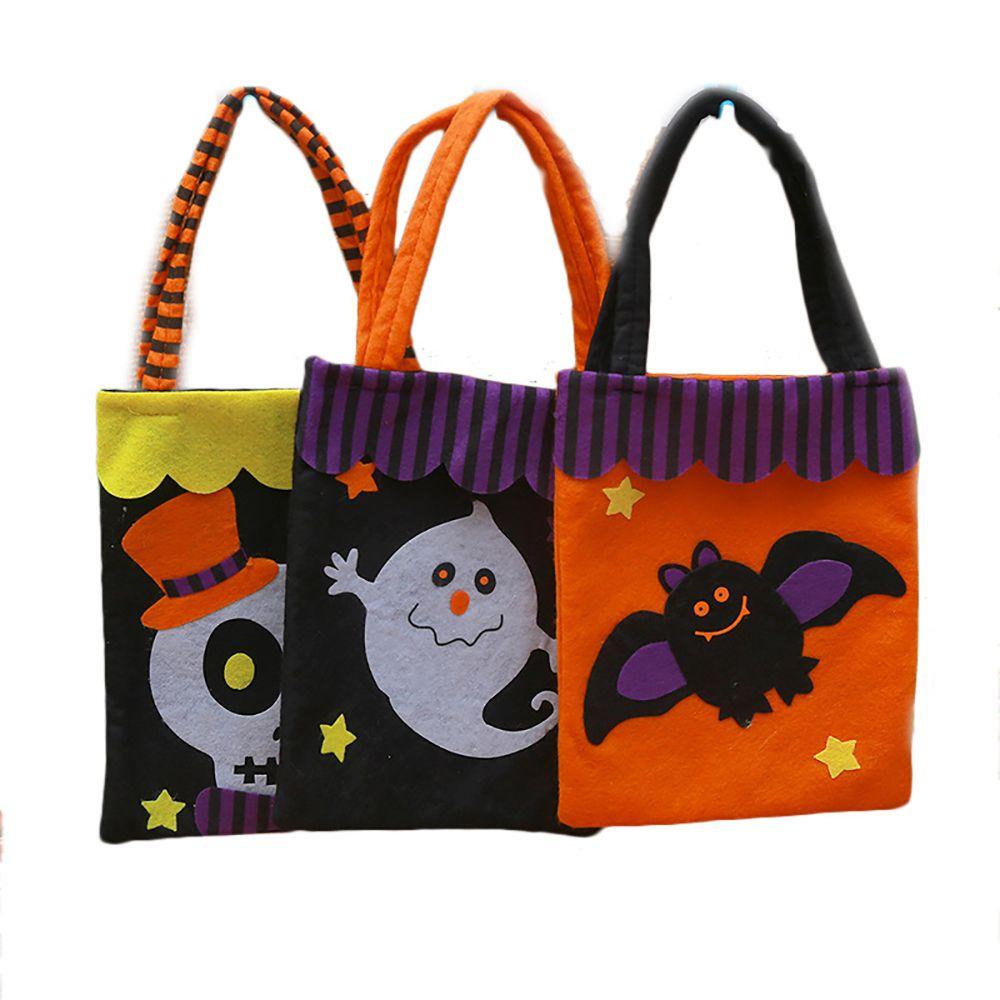 Túi Đựng Kẹo Bằng Vải Không Dệt Hình Ma Bí Ngô Halloween Mới