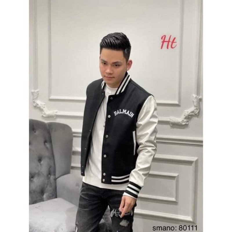 Áo bomber phối tay BALM chữ B H2A