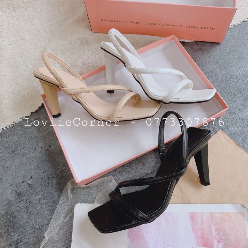 LOVIIECORNER - SANDAL CAO GÓT QUAI MẢNH 9CM - GIÀY CAO GÓT 9 PHÂN - SANDAL CAO GÓT TRỜI TRANG QUAI CHÉO 9 PHÂN G201011 | BigBuy360 - bigbuy360.vn