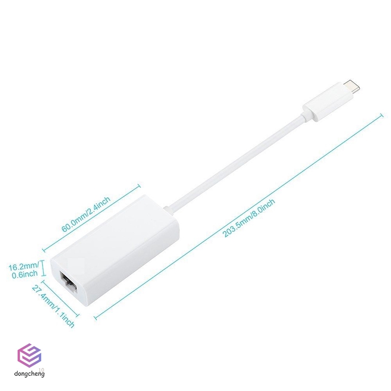 Đầu Chuyển Đổi Usb-C / Type-C Sang Rj45 Ethernet Lan Cho Các Thiết Bị Apple
