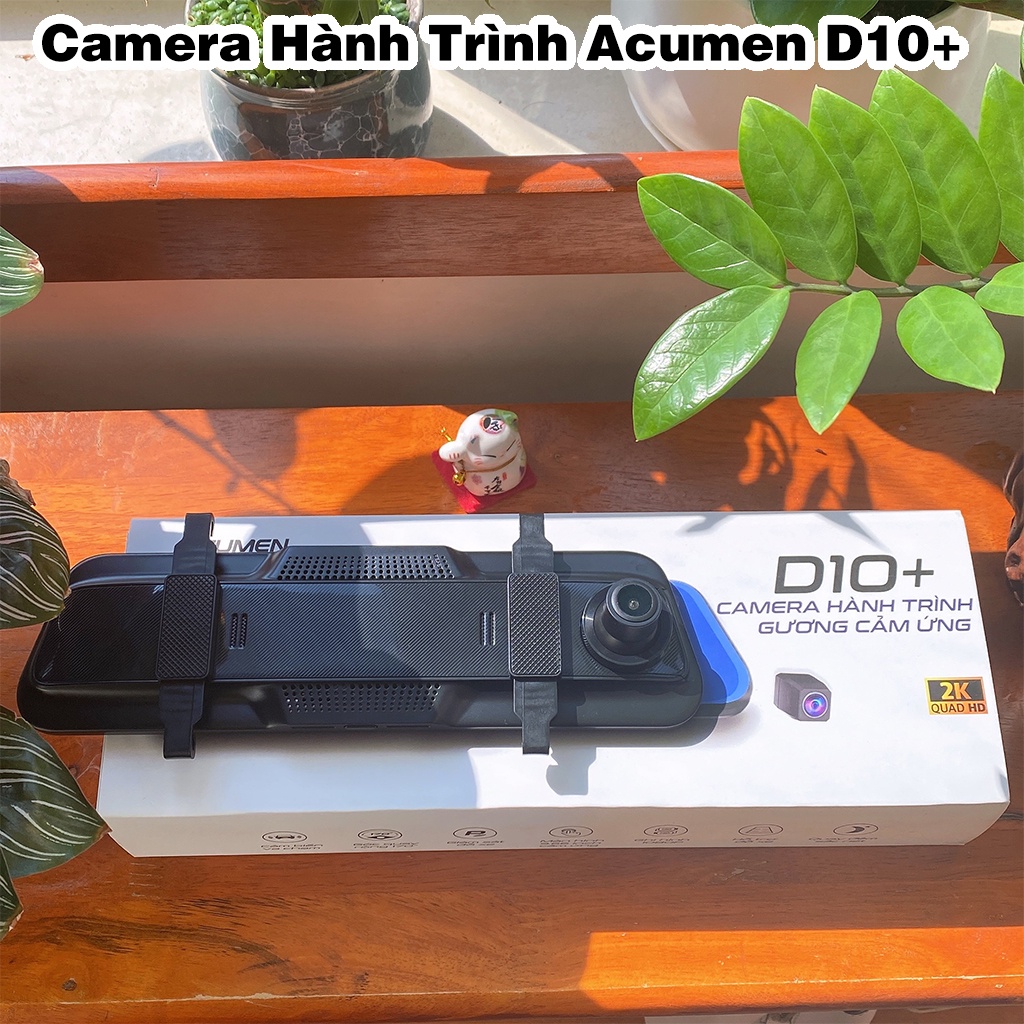 Camera hành trình Acumen D10+ màn hình 9.66 inch, cảm ứng, Full HD, quay đêm - Camera hành trình gương | BH 12 Tháng