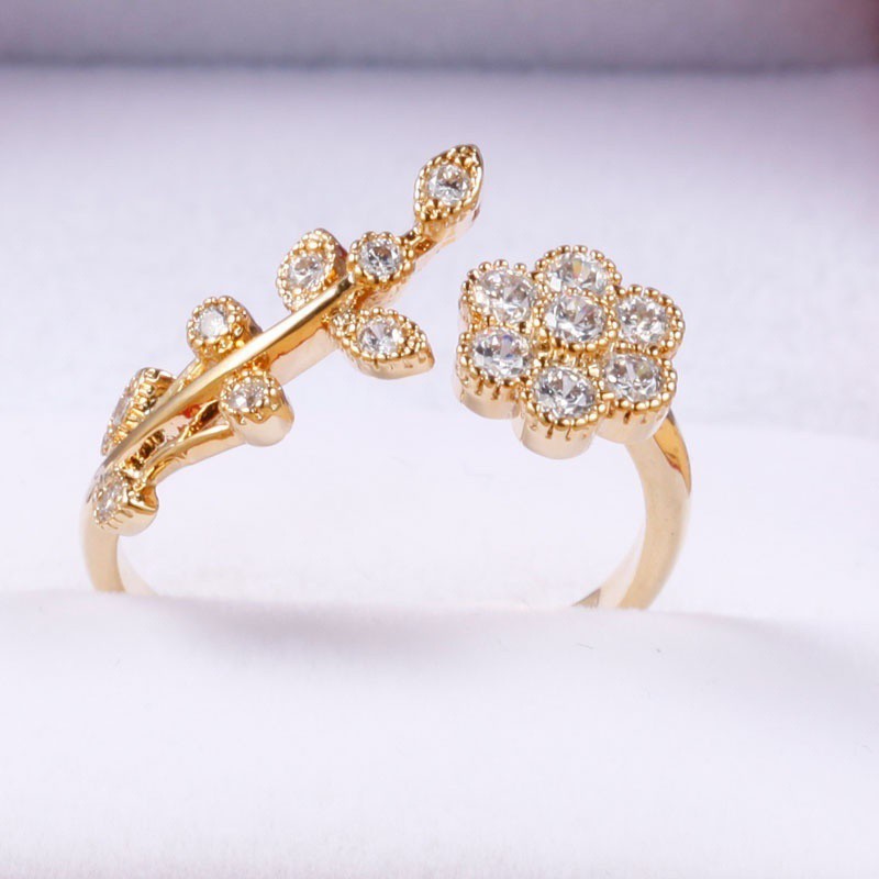 Mua 1 tặng 2 sẵn sẵn Mini Lapis Gold Ring Hoa Motifs cho phụ nữ