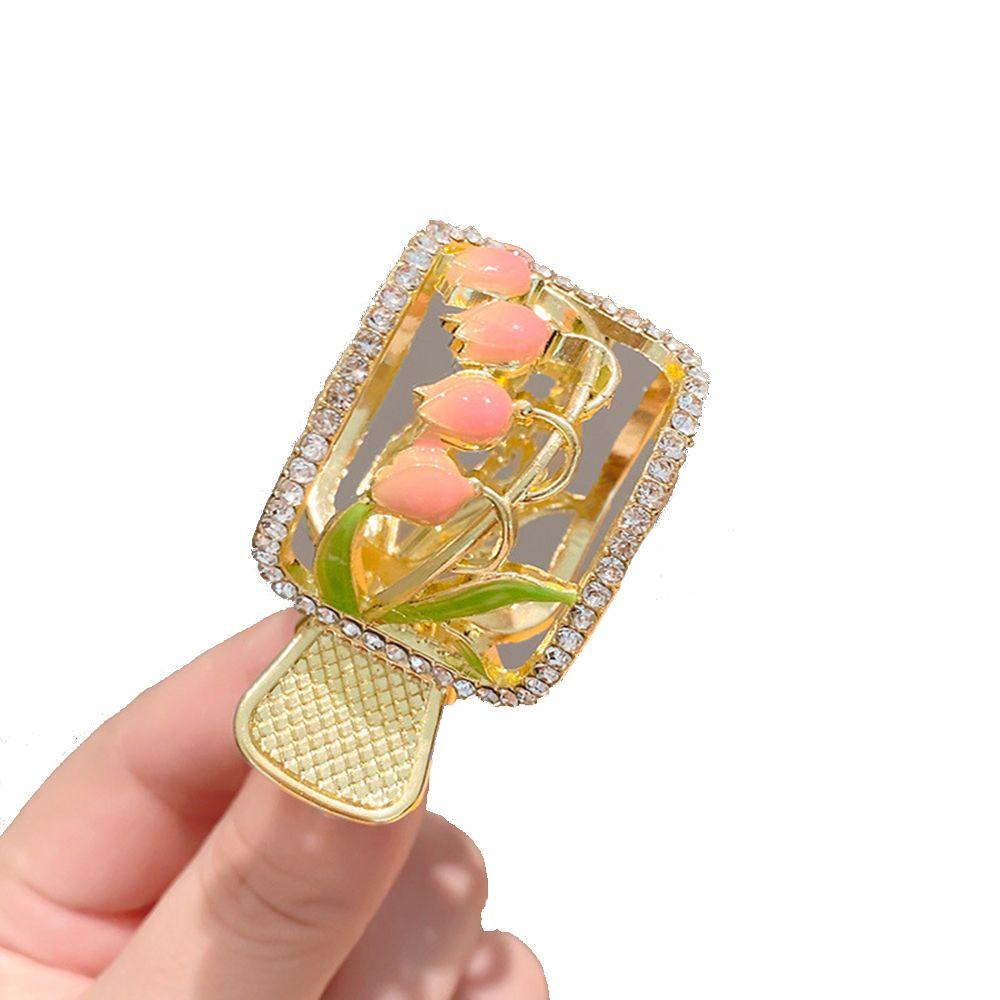 MOCHO Kẹp Tóc Kim Loại Hình Hoa Tulip Ngọt Ngào