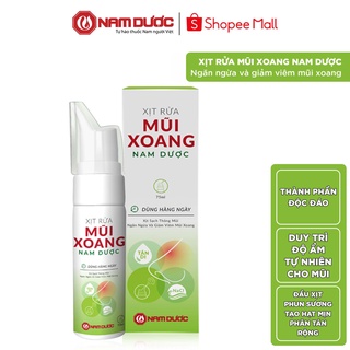 Xịt rửa mũi xoang Nam Dược chai 75ml muối biển và thảo dược giúp xịt sạch