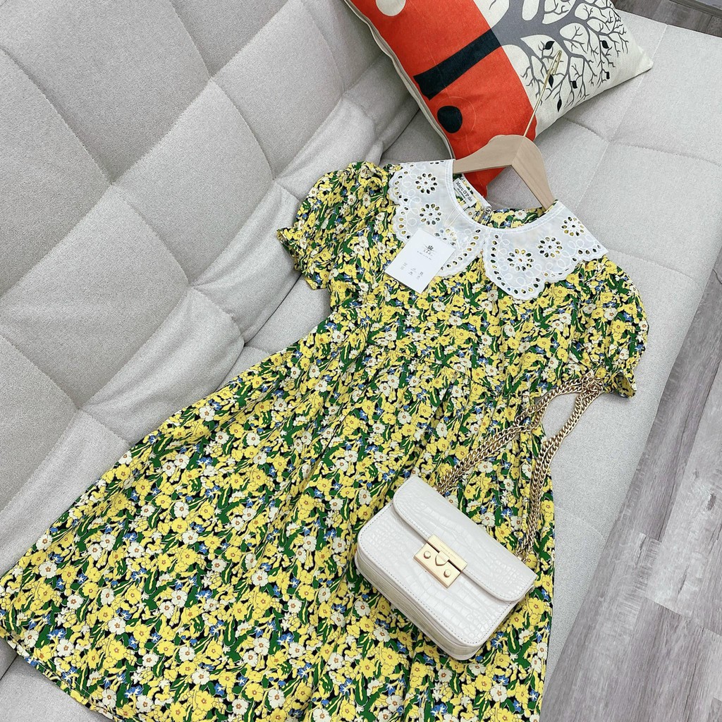 Đầm hoa babydoll 🍀váy nữ hoa nhí phối cổ ren bao chất cực xinh ,phong cách vintage-ulzzang thờitrang1989 | BigBuy360 - bigbuy360.vn