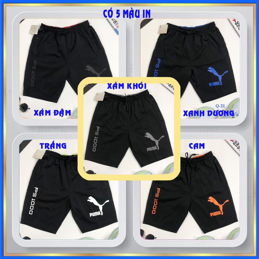 Quần short nam thun thể thao ngắn Puma Q21 quần đùi nam đẹp sọt nam lưng thun cao cấp có size lớn cho người mập big size