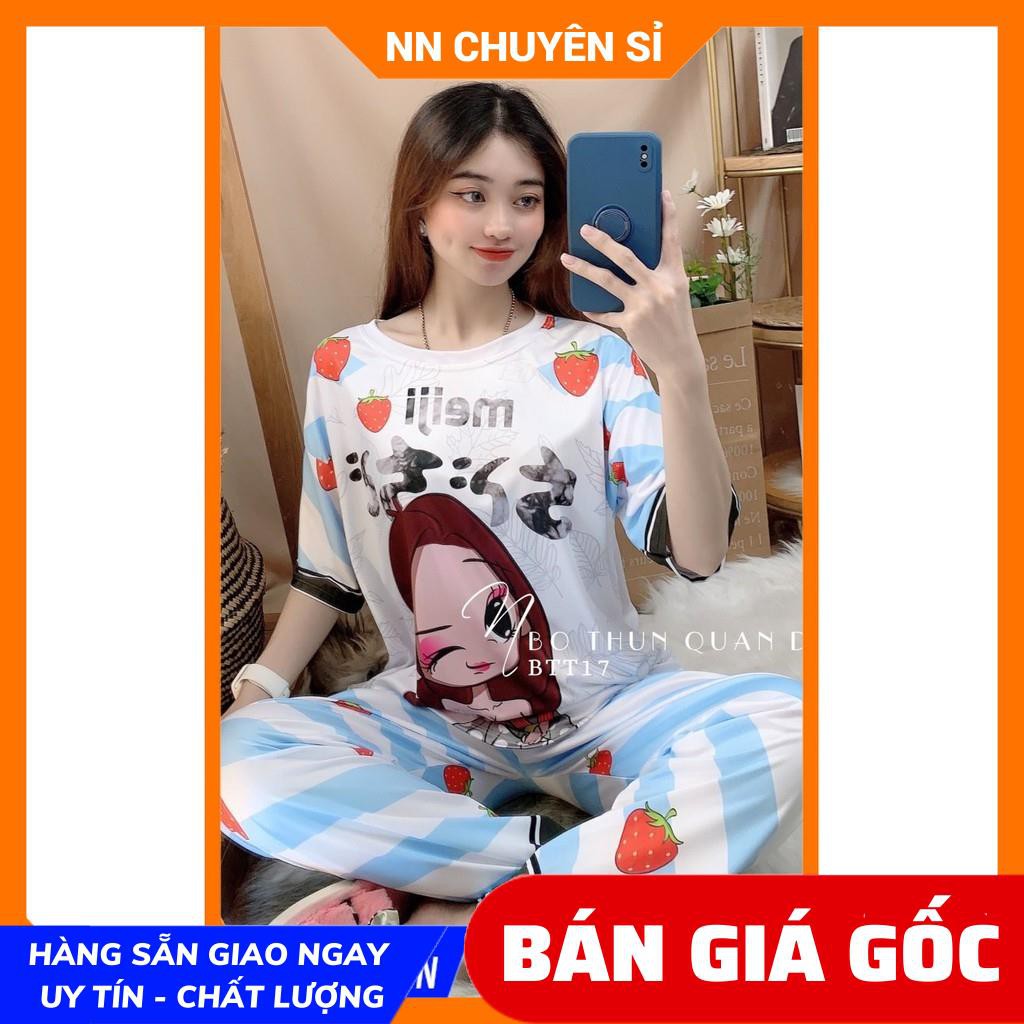 Đồ bộ thun dài in hình cực xinh BTT17 BTT18 ⚡Ảnh thật