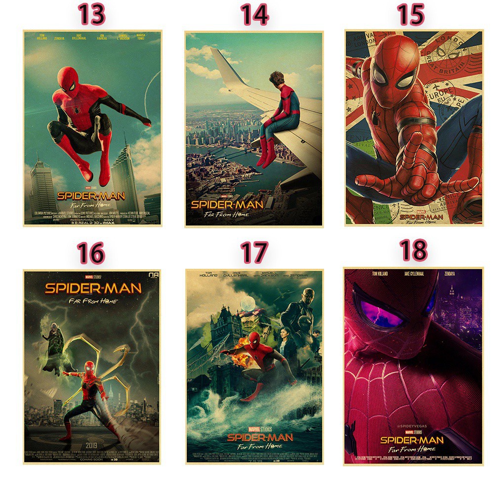 Poster Phim Người Nhện marvel Phong Cách vintage