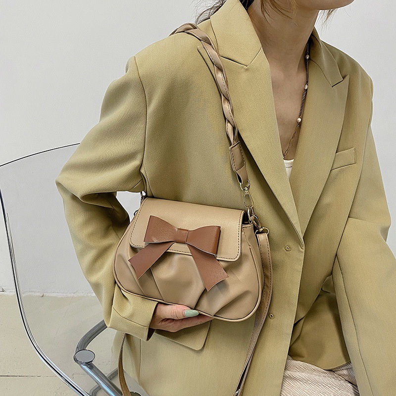 Túi đeo vai IELGY kiểu đính nơ retro thời trang cho nữ