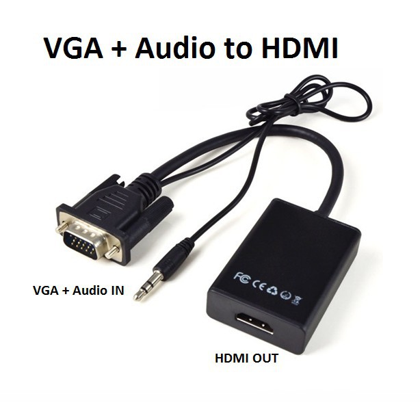 Cáp Chuyển Đổi VGA Sang HDMI Có Audio - Hàng Chất Lượng - VGA TO HDMI