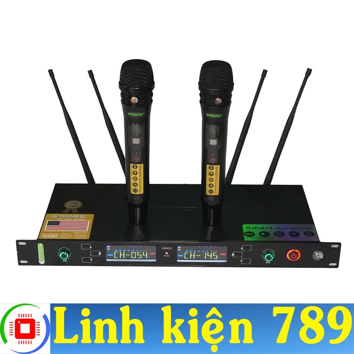 Micro không dây KARAOKE Shure UGX23 4 ăng ten - Linh kiện 789