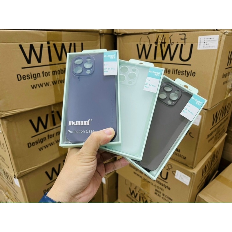 Ốp lưng Memumi lụa nhám mỏng cho iPhone 14/ 14 Plus/ 14 Pro/ 14 Pro Max chống Vân tay cao cấp