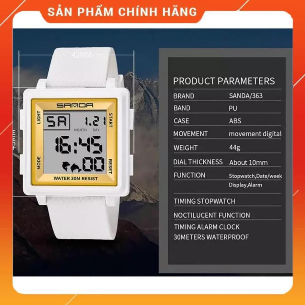 Hàng Cao Cấp -  Đồng hồ chính hãng SANDA 100% đếm thời gian cho nam có dây đeo resin kèm hộp - lỗi 1 đổi 1 | BigBuy360 - bigbuy360.vn