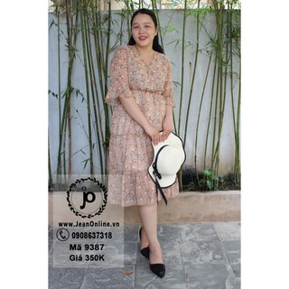 Bigsize Nữ - Đầm Maxi Voan Hoa (MS: 9387)