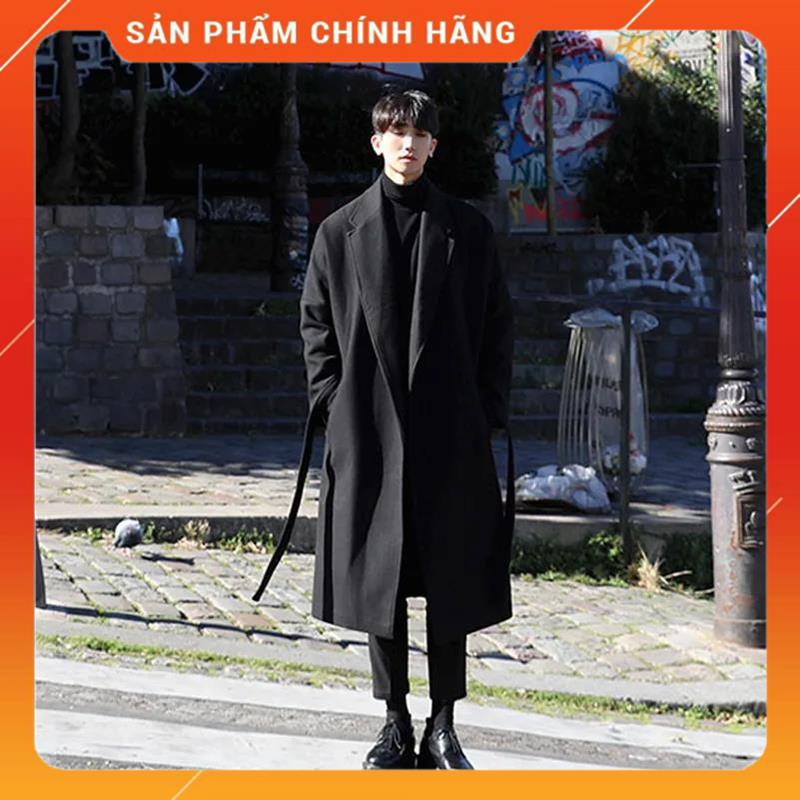 Măng tô dạ form rộng dáng dài chuẩn form hàn quốc phong cách thời trang msp52464