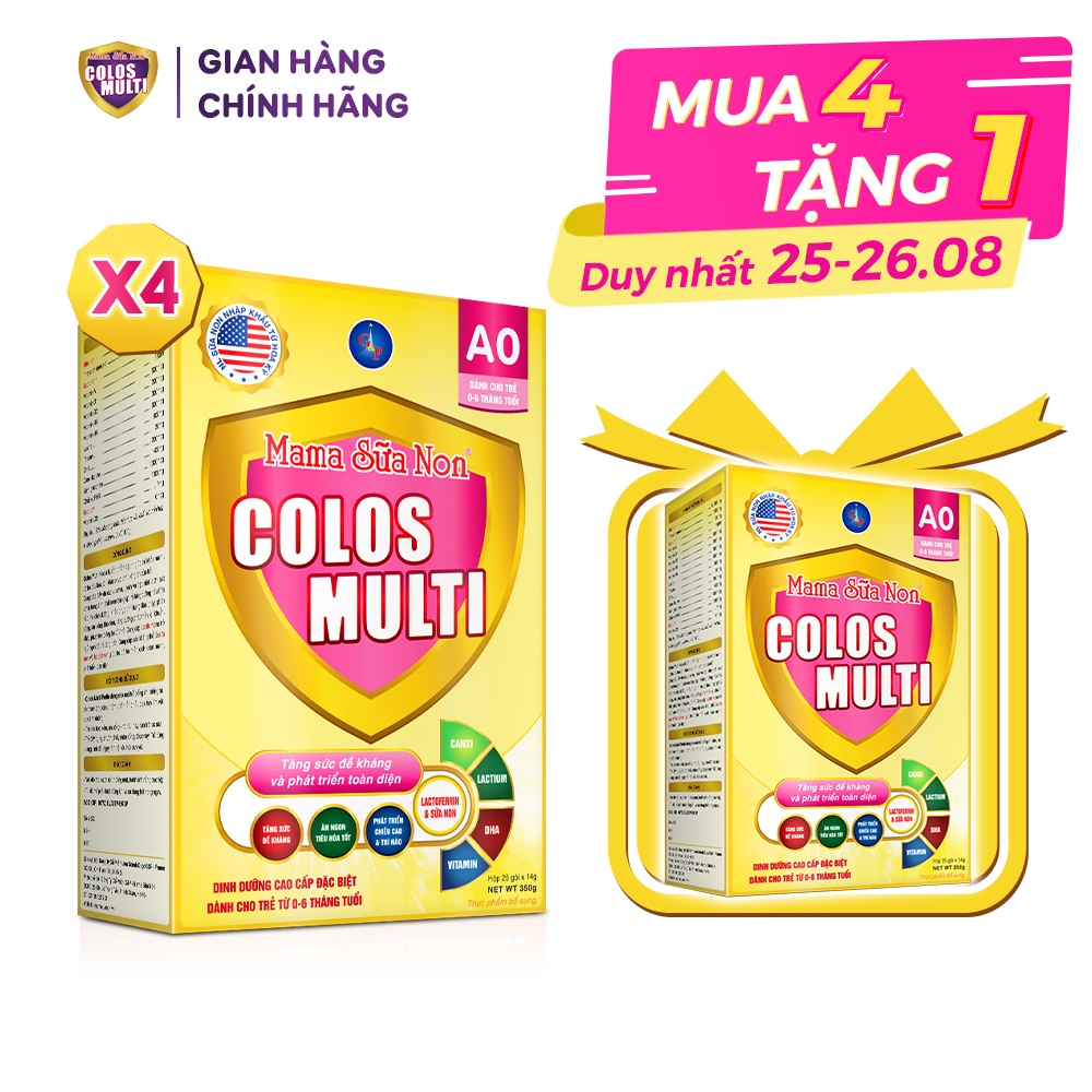 [Mua 4 tặng 1] Combo 4 hộp Sữa bột Colosmulti các loại hộp 350g - 450g