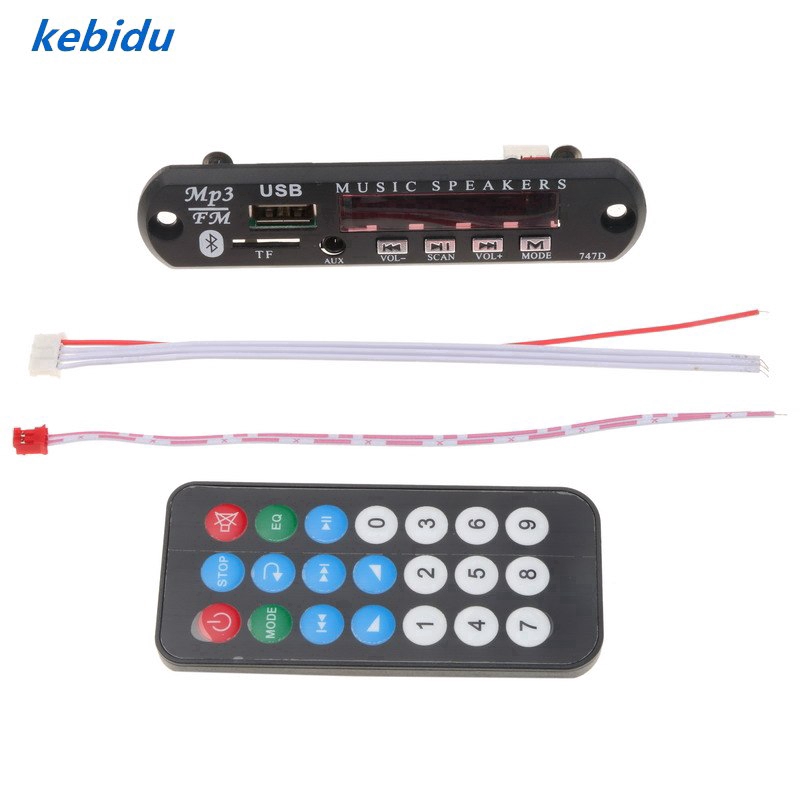 Bảng mạch cổng nhận giải mã âm thanh kết nối Bluetooth 5V-12V cho xe hơi kèm remote