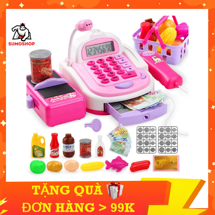 Bộ Đồ Chơi Máy Tính Tiền Siêu Thị Có Nhạc Nghộ Nghĩnh, Chơi Đồ Hàng Vui Nhộn, Cho Bé Học Tính Toàn Từ Nhỏ - SUMOSHOP68