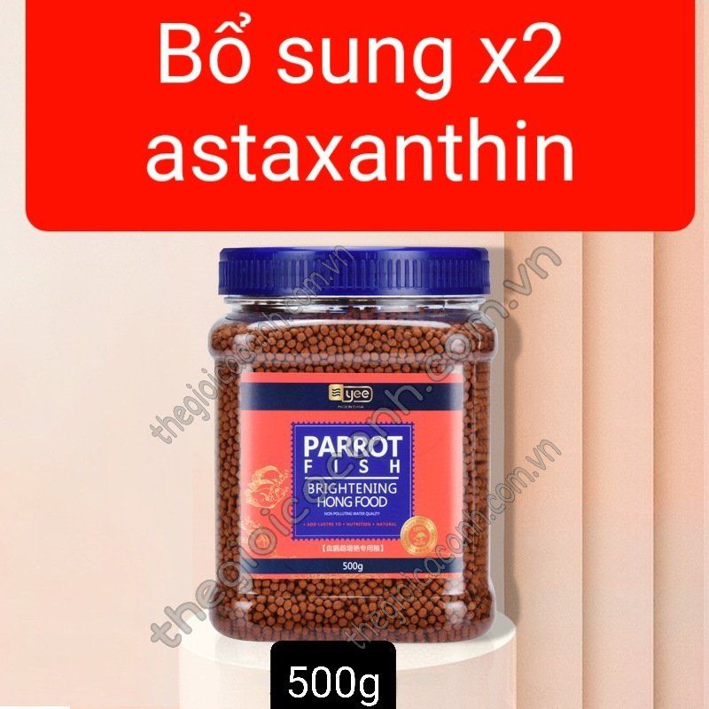 Thức ăn cá hồng két Yee cao cấp lên màu đỏ nhanh đậm đẹp - 500g