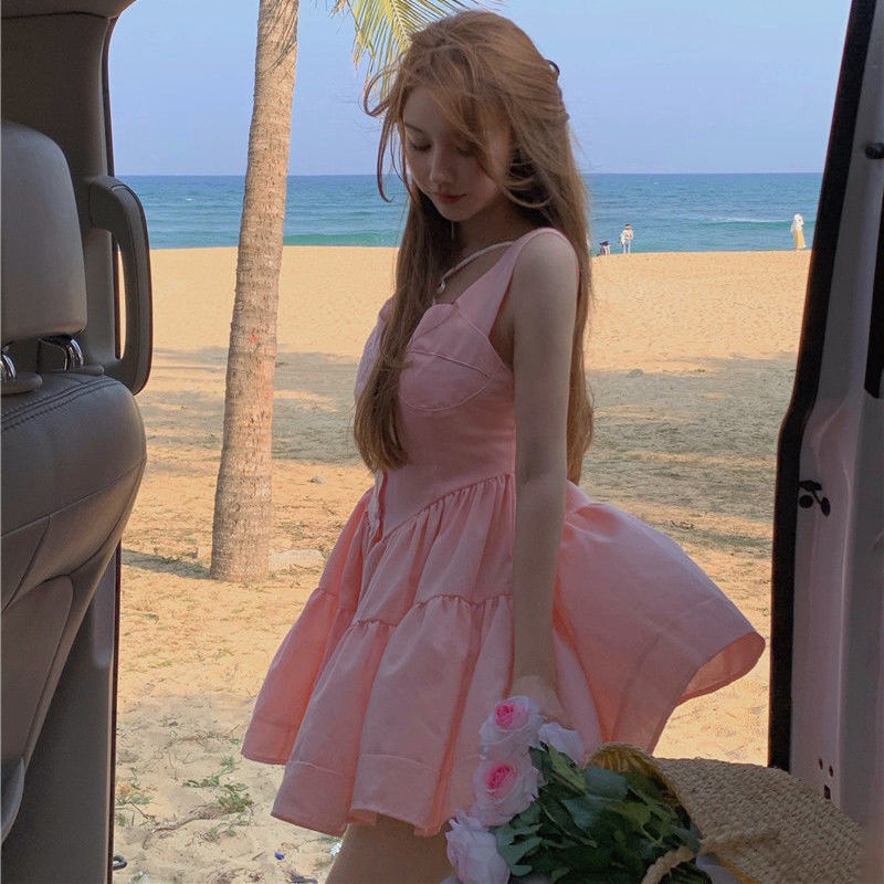 Đầm Không Tay Ôm Eo Mùa Hè Ngọt Ngào Mới 2021 | BigBuy360 - bigbuy360.vn