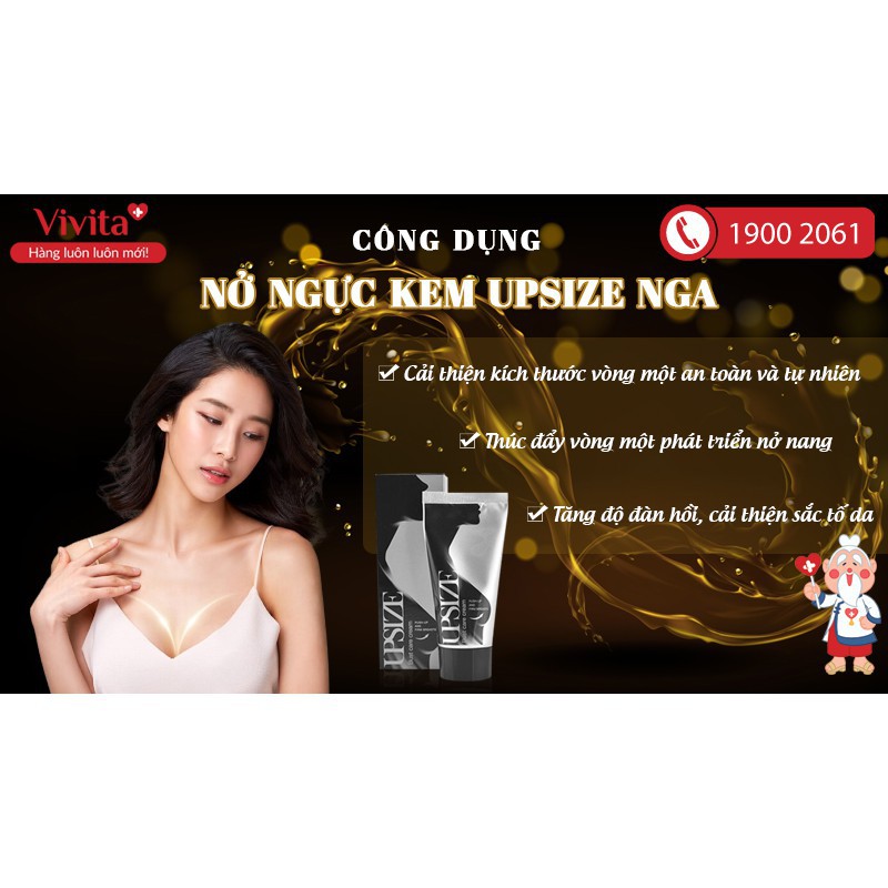 Kem nở ngực upsize chuẩn nga, kem nở ngực an toàn hiệu quả