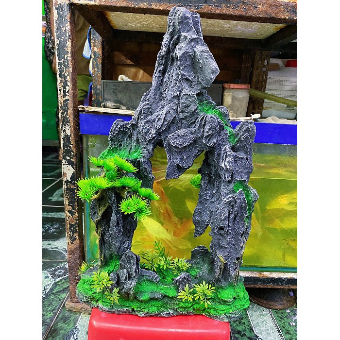 TIỂU CẢNH TRANG TRÍ HỒ CÁ NON BỘ 32X10X49CM