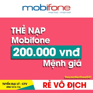 Thẻ cào mobi 200k - có mymobi hoặc otp
