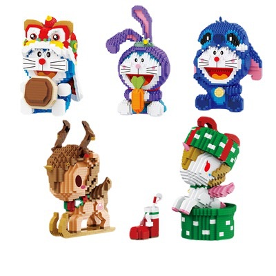 Bộ Đồ Chơi Lắp Ráp Hình Doraemon Dễ Thương