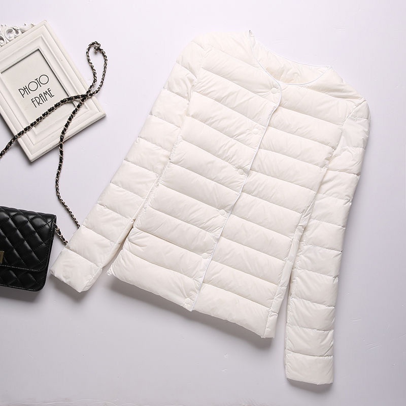 Áo Khoác Phao Dáng Ngắn Siêu Nhẹ Chống Gió Thời Trang Thu Đông Mới Cho Nữ