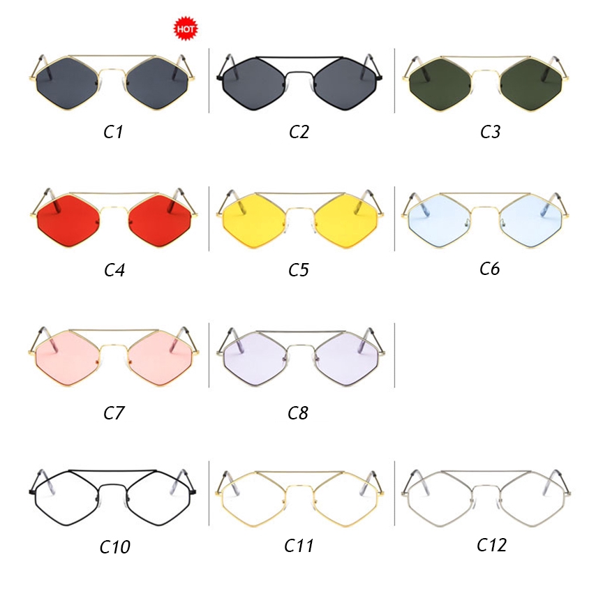 Kính Mát Gọng Đa Giác Phong Cách Hàn Quốc