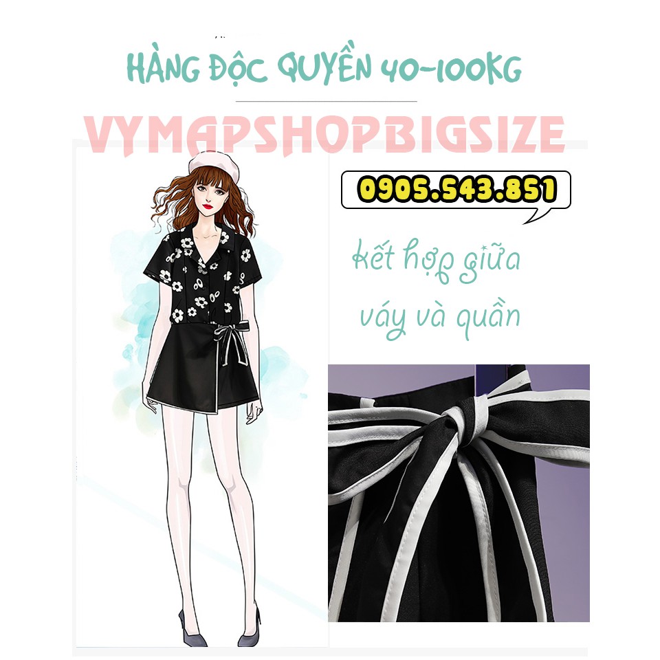 🔴váy quần viền nơ đủ size 40-100kg🔴
