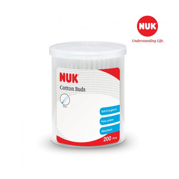 Tăm bông cotton NUK Slim 200 que NU34333 V876