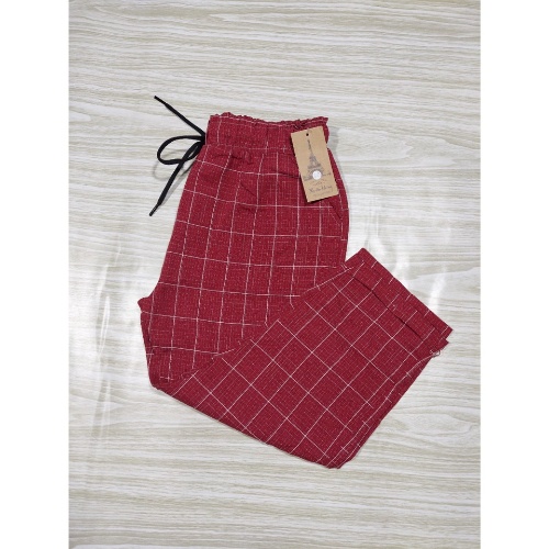 Quần nữ sọc kẻ caro , quần nữ 9 tấc vải mịn thoáng mát Hot nhất hiện nay