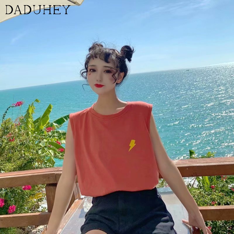 Áo thun ngắn dáng rộng cộc tay phong cách mùa hè Hàn Quốc